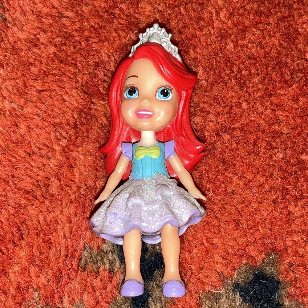 Disney Princess Mini‎ Toddler ARIEL The Little Mermaid Sparkly Dress 3" Doll